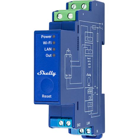 Shelly Pro Dimmer 0/1-10V PM - Modulo Dimmer DIN Smart