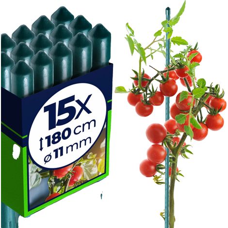 Poste para plantas, acero revestido, longitud 180 cm, diámetro 2,5 cm, soporta diversas plantas, ideal para la estabilización del jardín. (1/5)
