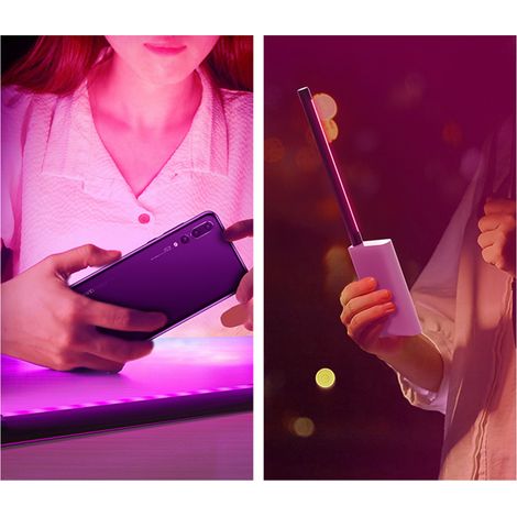 Lampe LED portable RGB multicolore pour selfies, lampe de nuit et veilleuse, alimentée par USB (1/5)