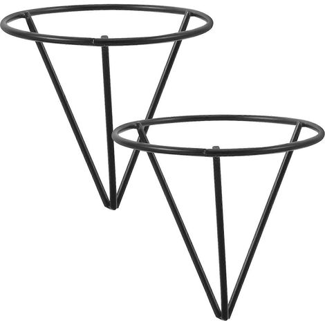 Support triangulaire en fer pour plantes hydroponiques, lot de 4, pour le jardin (1/5)