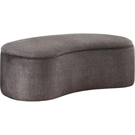 Puf baúl NYJY en terciopelo – Gris grafito – 120 x 40 x 50 cm (1/5)