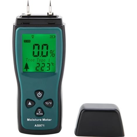 SMART SENSOR AS971 Digitales LCD-Holzfeuchtemessgerät mit Display und geschützter Sonde (1/5)