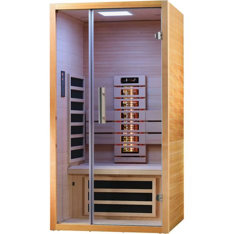 VITALhome Sunlight 90 Infrarotkabine mit Sunlight Infrarotstrahler ca. 90x105x190cm (1/5)