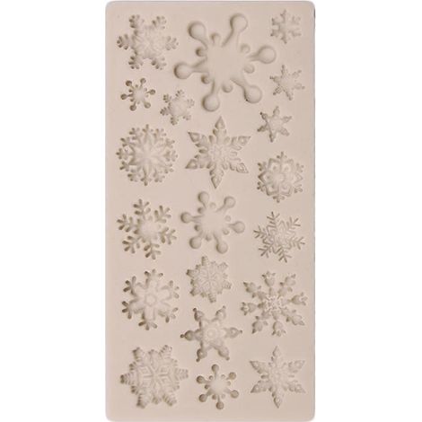 Décorations de Noël 3D en forme de flocon de neige pour chocolat et pâtisserie DIY (1/4)