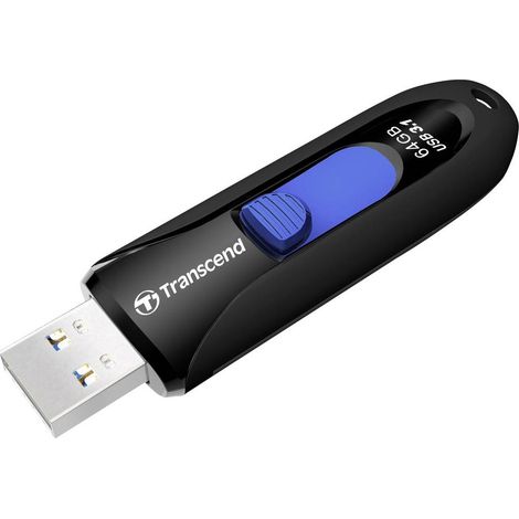 Transcend JetFlash 790 64GB lecteur USB flash 64 Go USB Type-A 3.2 Gen 1 (3.1 Gen 1) Noir, Bleu (1/4)