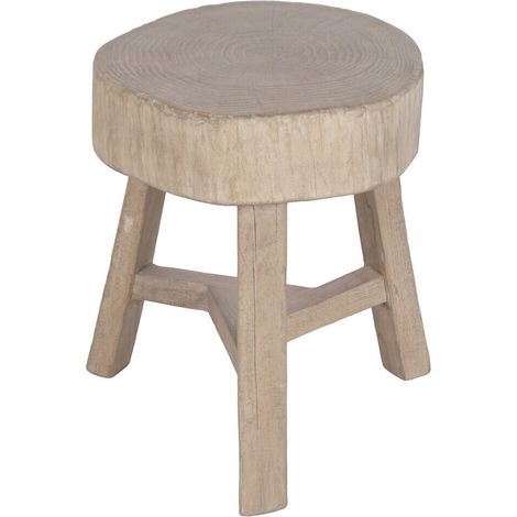 Mesita Auxiliar Olmo Macizo 46X46X50 Natural (1/4)