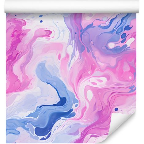 Papier peint rose, violet, encre, lavande et bleu 50x1000 cm (1/5)
