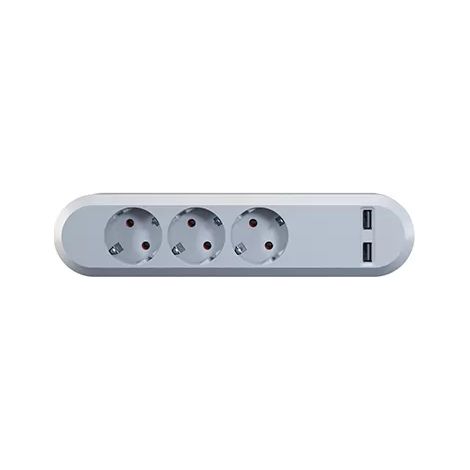 Bachmann USB Smart, 3xCEE7/3, 230V/16A 2-fach USB Charger max. 3,4A 381.801 (1/2)