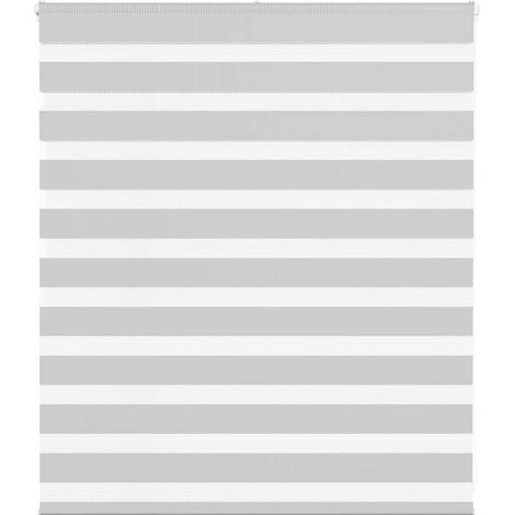 Doppelrollo Hellgrau 125x100 cm Stoffbreite 120,9 cm Polyester
