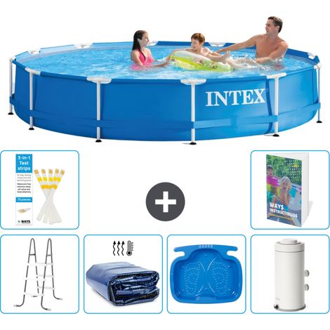 Frame Pool Rund - 366x76 cm - 7-teilig S144