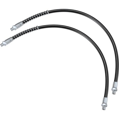 Tuyau Graissage Flexible 24 Pouces Noir 2 Pièces pour Remorque Noir, Caoutchouc, Métal, Universel, 63.5 Cm Longueur, 10 Mm Diamètre, 4500 Psi, Pour Pistolet À Graisse (1/5)
