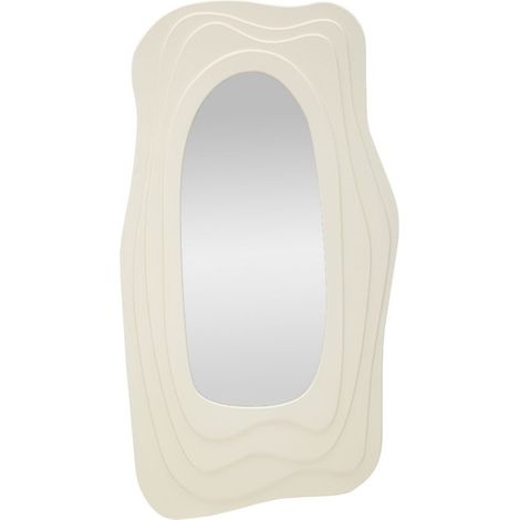 Specchio da parete Dafne bianco con sagoma ondulata 98x172 cm