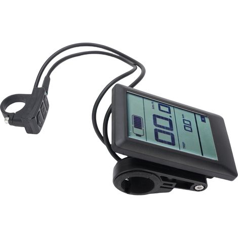 Écran LCD rétroéclairé pour vélo électrique, compatible avec les moteurs centraux Bafang M200, M300, M400, M500 et M510. Connecteur 5 broches. (1/5)