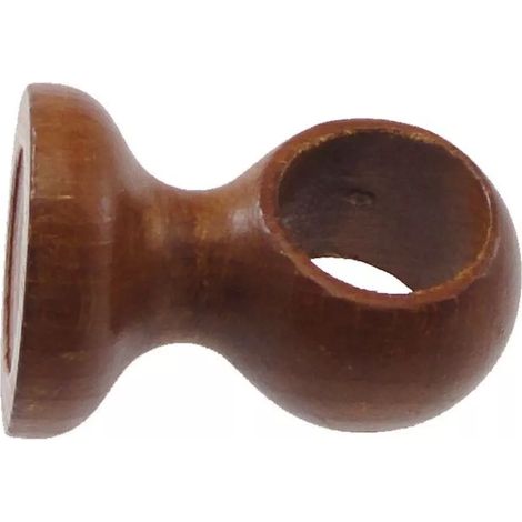 supporto per soffitto per bastone ø28mm con viti e tasselli - colore teak.