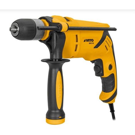 Perceuse à percussion Filaire 850W Mandrin Auto serrant 13mm Poignée GRIP Variateur de vitesse VITO