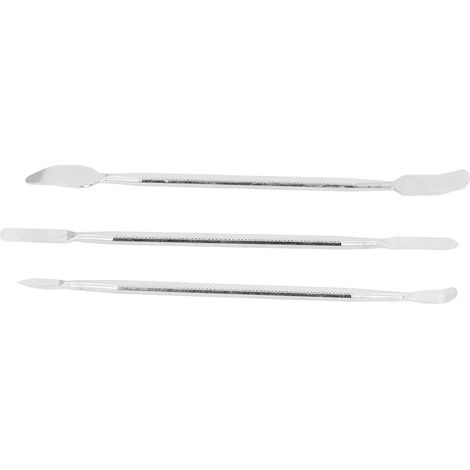 Kit d'outils de réparation et d'ouverture à double extrémité comprenant 3 barres de levier métalliques pour téléphones portables, tablettes et ordinateurs portables universels. (1/5)