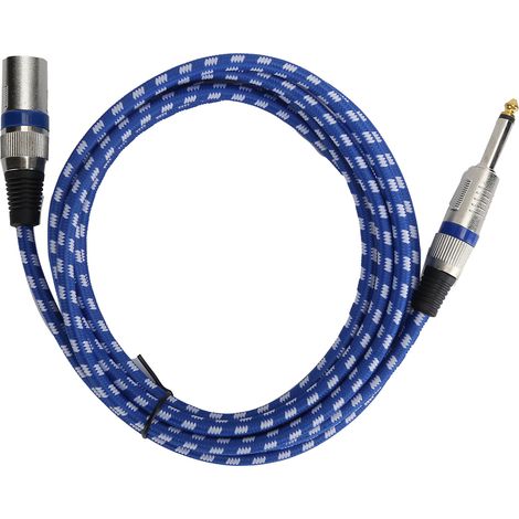 Câble Microphone XLR Mâle vers Jack 6.35mm Mâle pour Signal Équilibré JD6009 (1/5)