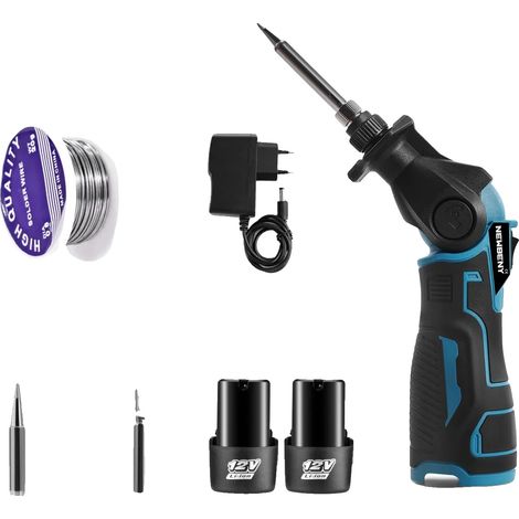 Fer à souder, Design portable, Chauffage rapide, Ensemble de 2xBatteries (1/2)