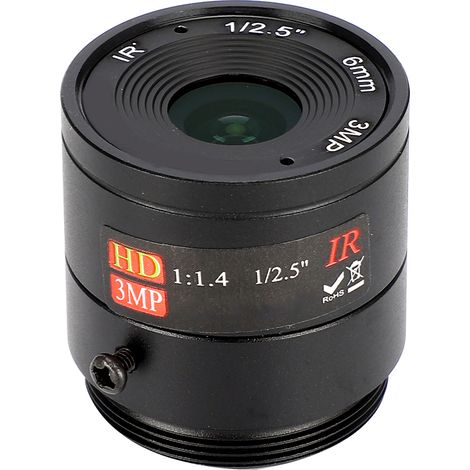 6-mm-3-MP-HD-F1.4-CCTV-Objektiv mit 1/2,5-CS-Anschluss für Kameras (1/5)