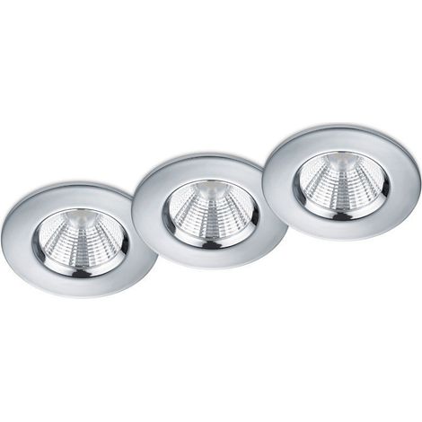 Plafonnier salle de bain Trio Zagros chromé LED IP65 (1/3)