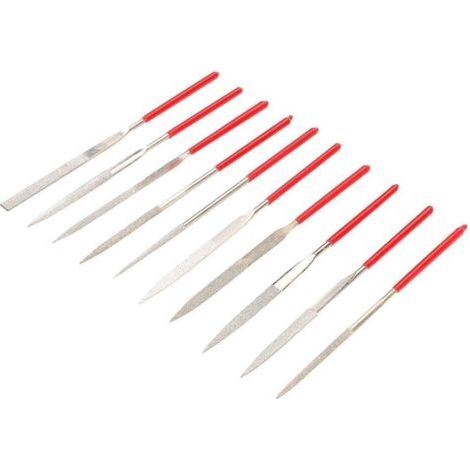 Coocheer – Lot de 10 limes pour guitare – Métal avec poignée antidérapante – Formes variées pour sillet et entretien – Outils de luthier (1/5)