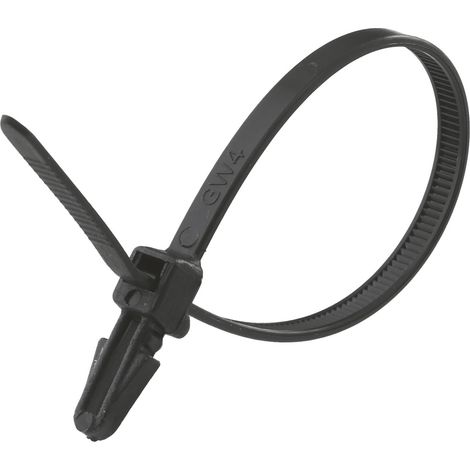 Kabelbinder mit Spreizanker VPE 100 Stück Maße L/B/H 200,0mm x 4,8mm, Farbe natur - 1 Stück (1/2)
