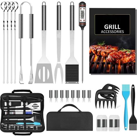 25 pièces d'ensemble d'outils de Barbecue Barbecue Spatule ustensiles (1/5)
