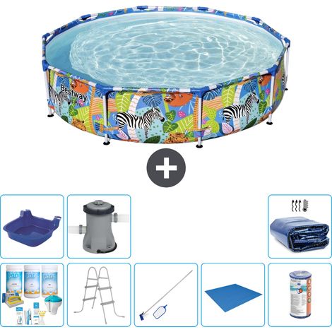 Bestway Piscina Bestway Steel Pro Rotonda - Giungla - 305x66 cm - 7-pezzi  S21647 (1/5)