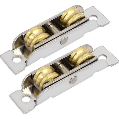 64mmx15mmx15mm 304 Edelstahl Doppelrolle Schiebefenster Riemenscheibe 2 pièces (1/5)