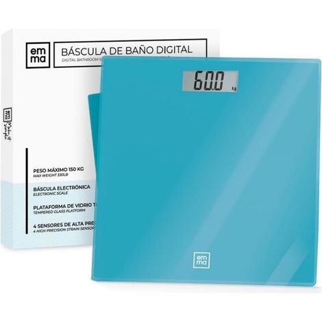 Bilancia Pesapersone in Vetro Digitale Blu Max 180 kg / 50 g Emma (1/2)