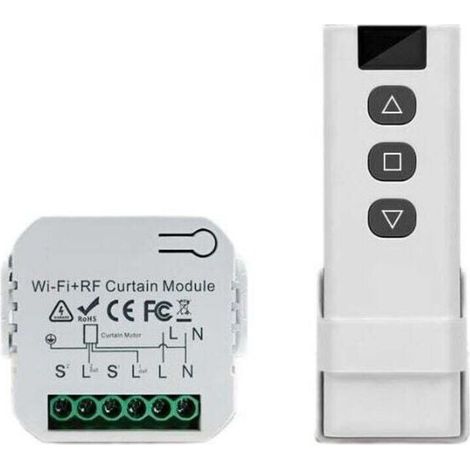 Module Volet Roulant Connecté avec Télécommande RF – Contrôle précis en %, compatible Alexa & Google Home, relais mural inclus (1/4)