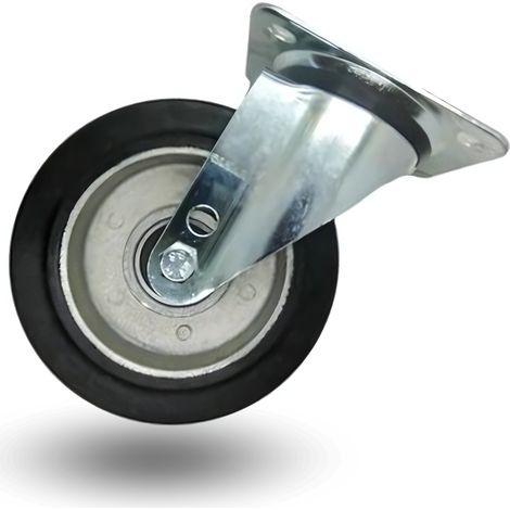 Rueda giratoria, juego de carro, 125 mm, 200 kg, jpab 1251, aluminio-caucho (1/5)