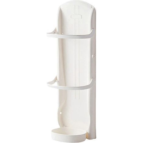 Porte-parapluie, porte-canne, rangement d'entrée, support mural pliable pour parapluies, étagère de rangement en plastique avec bac de récupération amovible et étanche. (1/5)