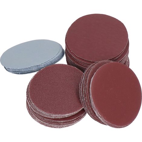 Lot 100 Disques Abrasifs Oxyde d'Aluminium 3 Pouces Papier de Verre Rond Ponçage Nettoyage Grain 80 à 3000 (1/5)