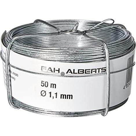 GAH-Alberts 530020 - Bobina di filo di ferro, Ø1,1 mm / 50 m, Zincato, acciaio (1/4)