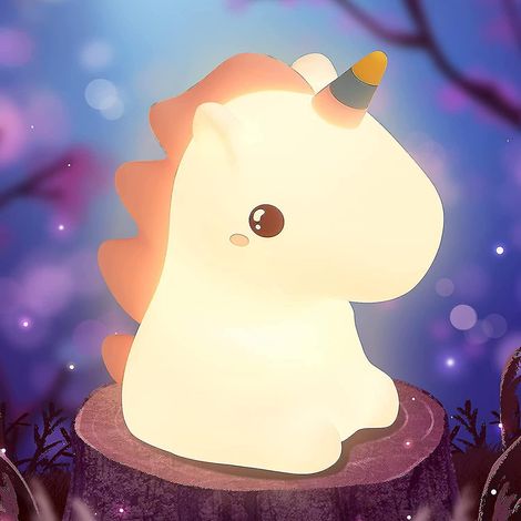 Veilleuse Licorne pour Enfants, 16 Couleurs, Veilleuse Mignonne pour Enfants, Cadeau Licorne pour Filles, Lampe Licorne Portable pour Chambre d'Enfant, Veilleuse Mignonne pour Bébés et Petites Filles (1/5)