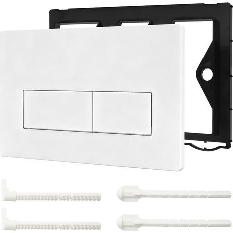 JSSEVN - Wall-hung toilet flush plate, dual flush toilet activation plate, compatible with GEBERIT SIGMA01 UP300/320, 115.770.11.5, (White) (1/5)