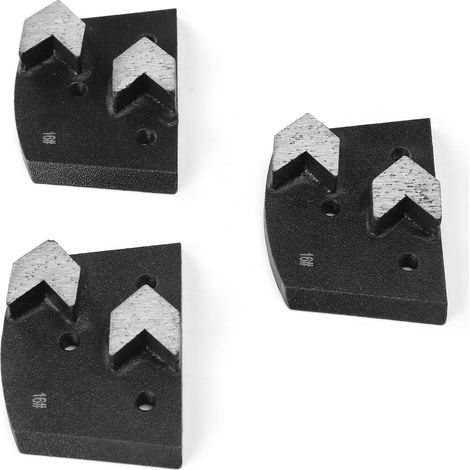 Set mit 3 pfeilförmigen Diamantschleifblöcken, 2 Zähnen, Betonschleifscheibe, Schleifzubehör (1/5)