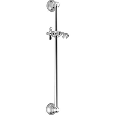 Duschstange mit Schiebehilfe Damast 300 - 11146 Chrom (1/2)