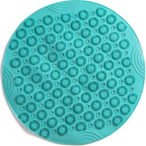Pair Runde Massage-Badematte, rutschfeste Duschmatte, Badematte, maschinenwaschbare Duschmatte, Badewannenmatte mit Abflusslöchern und Saugnäpfen, 55 x 55 cm, Grün, 1 Stück