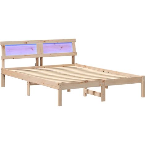 Maison Exclusive - Estructura de cama Marrón 135 x 190 cm Madera