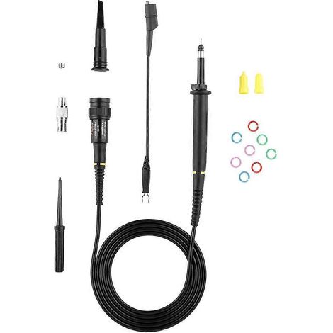 Kit de sonde haute tension P4250 pour oscilloscope, rapport de réduction 100:1, 2 kV, 250 MHz, pinces crocodiles et câbles de test BNC.