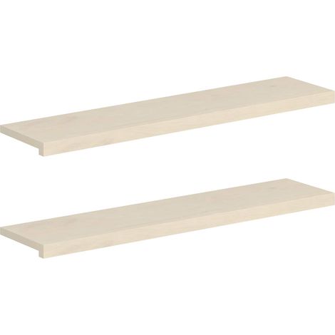 Fensterbänke 2 stk. Weiß 120 x 30 x 2 cm Massivholz Eiche vidaXL