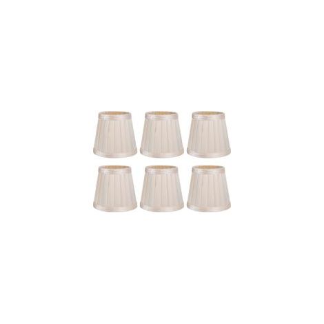 Lot de 6 abat-jour en tissu pour suspension de lustre moderne et simple, idéal pour une applique murale. (1/5)