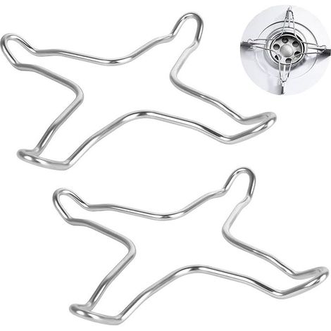 2 Pièces Universel Support pour Cuisinière, Réducteurs de Gaz Adaptateur Wok Gaz Bague Réducteur de Gaz pour cafetière Pot, Gaz Poêle Accessoires