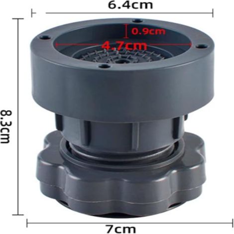 Patins stabilisateurs réglables en hauteur pour machine à laver SHABD, pieds anti-vibrations à ventouses, lot de 4, pieds de support antidérapants en polypropylène (1/4)