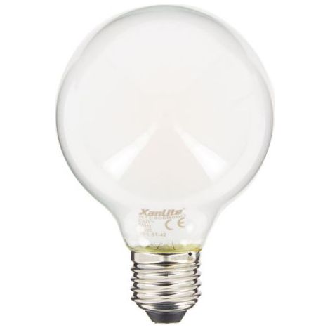 Ampoule LED G80 Opaque, culot E27, conso. 6,5W, 806 Lumens, Blanc chaud (1/5)