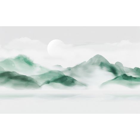 Papier peint panoramique - Paysage Montagnes - 130 cm x 81 cm (1/2)