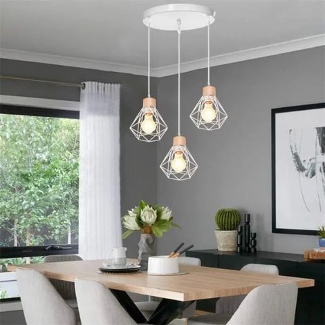 U-do Lustre Moderne Industriel Lampe Suspension Retro Cage Fer Plafonnier Luminaire designe Simple pour Salon Chambre (1/4)