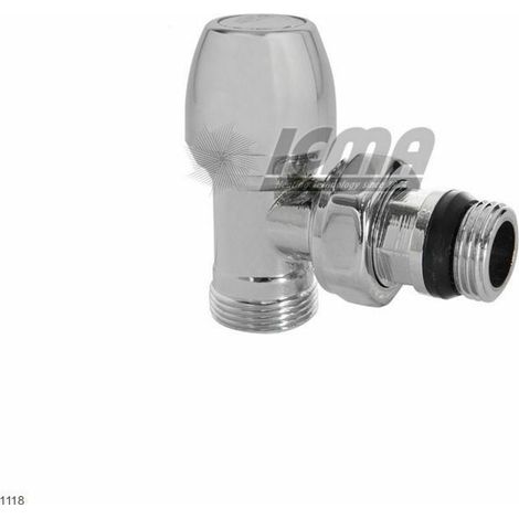Detentore Micrometrico A Squadra Attacco Rame, Multistrato E Pe-X "Aida" Cromo 1/2" - 24X1,5 (1/5)
